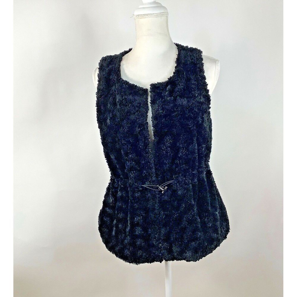 Women's Uniform John Paul Richard Vest Waist Drawstring Black Lined Great sz M